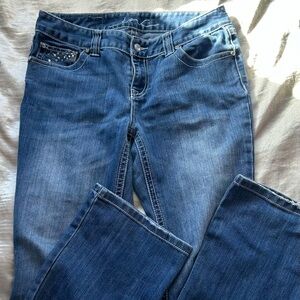 90s low waist boot cut jeans